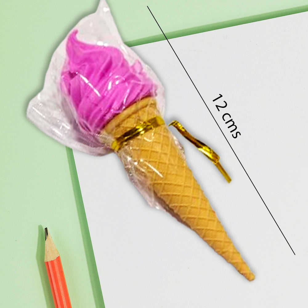 Ice Cream Cone Shape Big Eraser 2 PCS Set – 3D Erasers for Kids, Perfect for School and Birthday Return Gifts