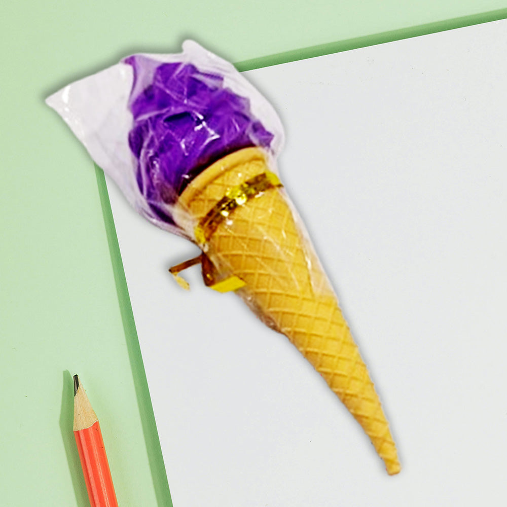 Ice Cream Cone Shape Big Eraser 2 PCS Set – 3D Erasers for Kids, Perfect for School and Birthday Return Gifts