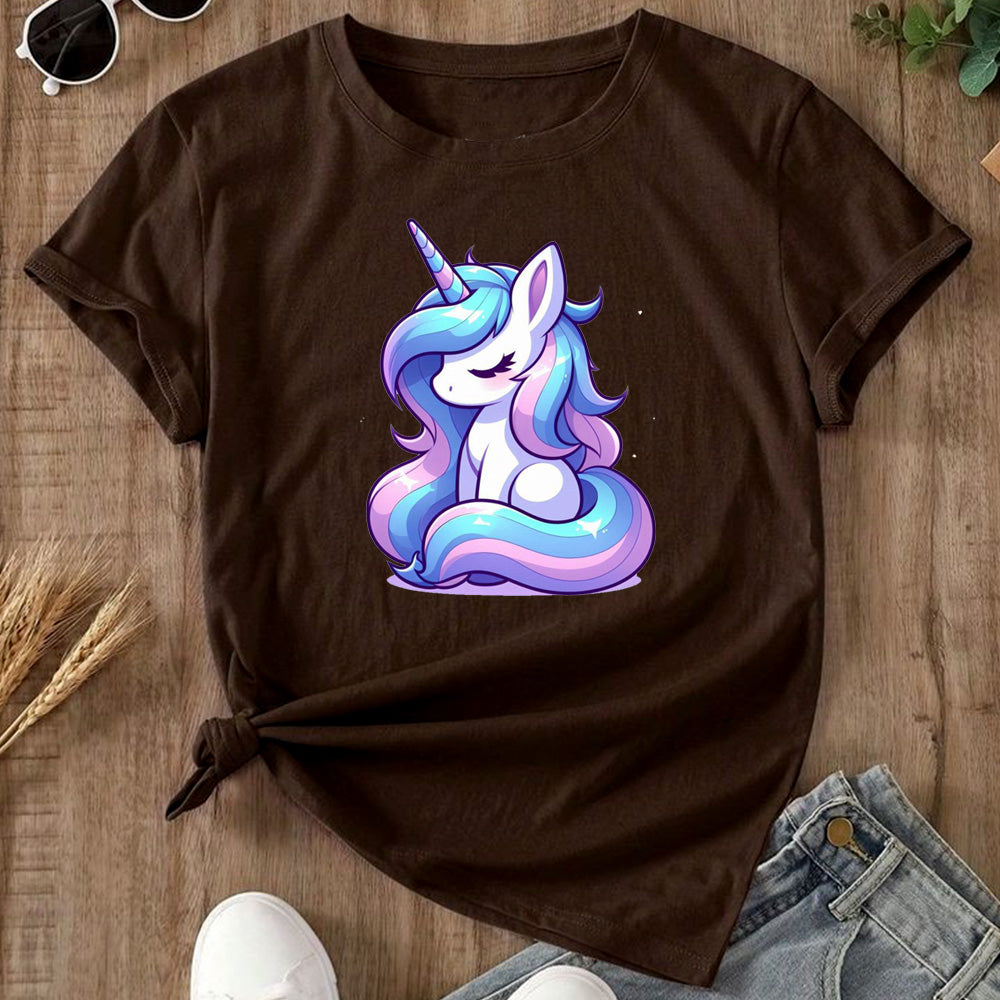 Truebiz Girls Cotton Unicorn Printed T-Shirt | Round Neck Half Sleeves Casual Tee